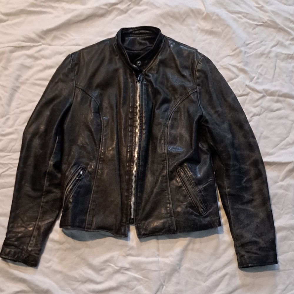 Vintage Brooks Leather Motorcycle Jacket